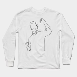 Victorious man - line art Long Sleeve T-Shirt